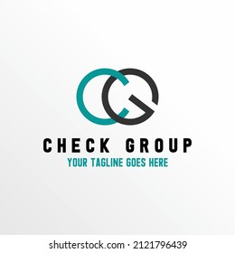 Simple letter or word CG connected line font image graphic icon logo design abstract concept vector stock. Can be used as a symbol associated with initial or monogram