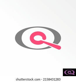 simple Letter or word O or Q bubble font on ellipse or eye image graphic icon logo design abstract concept vector stock. Can be used as a symbol related to initial or monogram