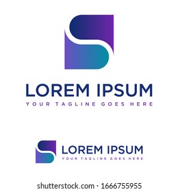 Simple letter or word S or PP flip font in square block limage graphic icon logo design abstract concept vector stock. Can be used as a symbol related to initial or monogram