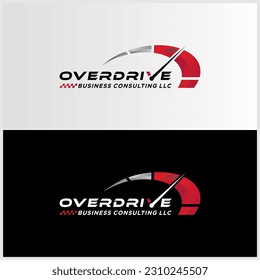 Simple letter or word speedometer needle image graphic icon logo design abstract concept vector stock. Can be used as symbol related to sportcar or workshop svg
