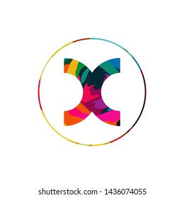 simple Letter X coloful logo icon design template elements
