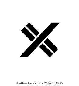 simple letter X line professional logo vector illustration template design