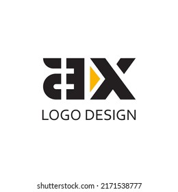 simple letter A X for logo company design
