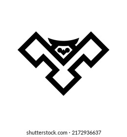 Simple letter Y and owl logo icon.