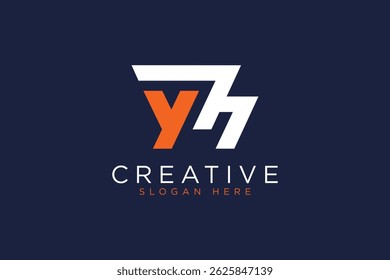 simple letter yh logo icon vector design template concept