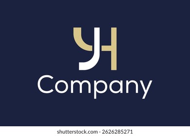 simple letter yjh logo icon vector design template concept