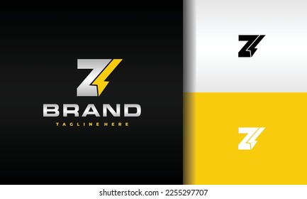 simple letter Z lightning logo