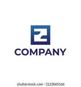 letra simple Diseño del logotipo cuadrado Z