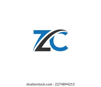 Simple Letter ZC Logo Design Unique Modern Creative Abstract Vector Template.