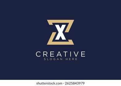 simple letter zx logo icon vector design template concept