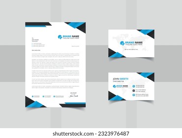 simple letterhead and business card stationery for your company 
