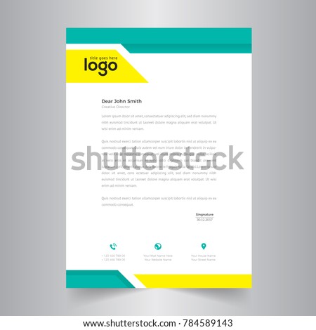 simple letterhead template design stock vector royalty free simple letterhead template