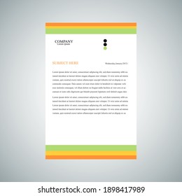 einfaches Vorlagendesign mit Buchstaben, Vektorgrafik