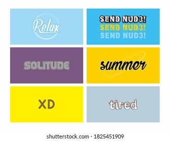 simple lettering art vector for background sticker poster wallpaper card t-shirt design two