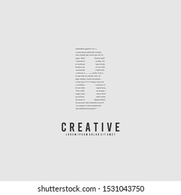 simple lettering B logotype creative design concept isolated on gray background. vector illustration.