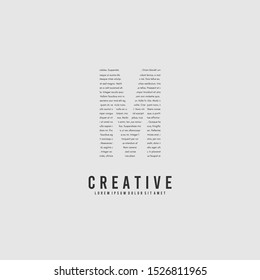 simple lettering M logotype creative design concept isolated on gray background. vector illustration.