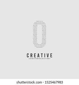 simple lettering O logotype creative design concept isolated on gray background. vector illustration.