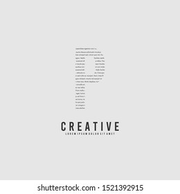 simple lettering P logotype creative design concept isolated on gray background. vector illustration.