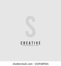 simple lettering S logotype creative design concept isolated on gray background. vector illustration.