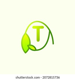 simple LETTERS logo design WITH YELLOW LEAVES