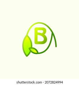 simple LETTERS logo design WITH YELLOW LEAVES