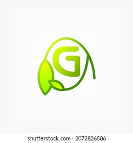 simple LETTERS logo design WITH YELLOW LEAVES DECORATION