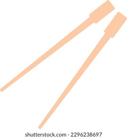 Simple lfat vector wooden chopsticks