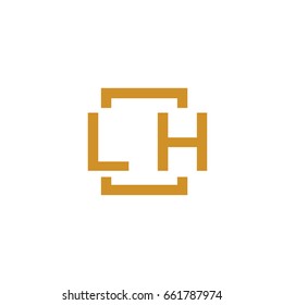 Simple LH initial Logo designs template vector illustration