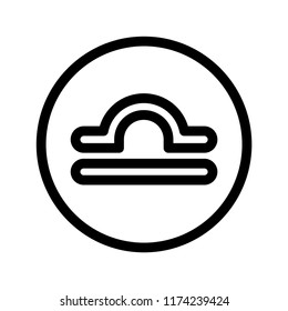 Simple Libra Horoscope Symbol Icon