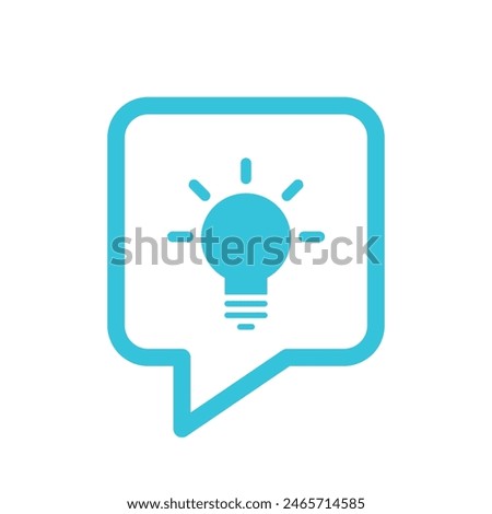 Simple life hack icon, bulb solving problem icon. Light Bulb idea. 