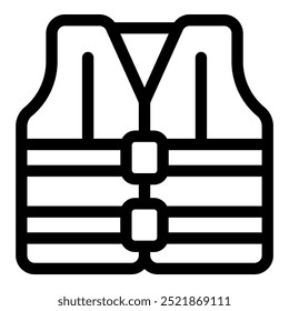 Simple life jacket icon representing safety and protection for water activities