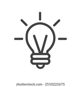 simple light blub icon symbol  