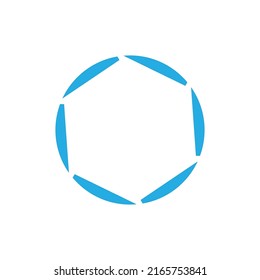 Simple light blue color co-operate logo