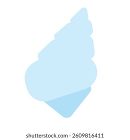 Simple Light Blue Seashell Vector Illustration 