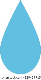 Simple light blue water drop, raindrop icon