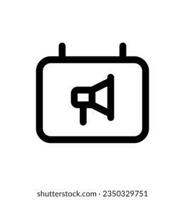 Simple Light Box icon combined with megaphone icon. The icon can be used for websites, print templates, presentation templates, illustrations, etc