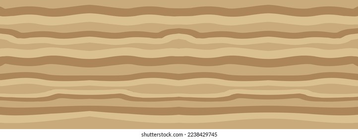 Simple light brown wood grain texture template. The structure of the surface of the plywood, natural pattern, with slits. Vector seamless background