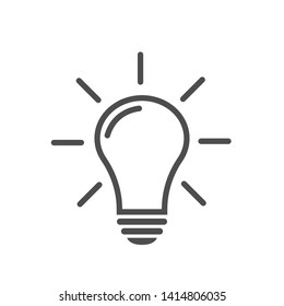Simple Light bulb icon. Business Idea concept Vector illustration