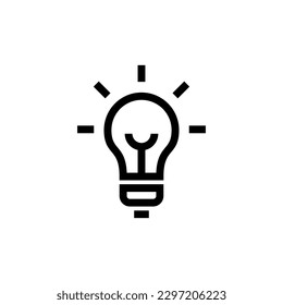 simple light bulb icon illustration vector