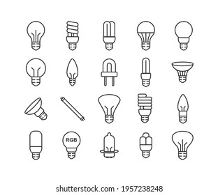 simple light bulb icon for lighting