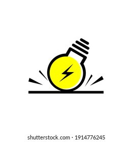icono de la bombilla de luz simple con arte de línea para diseño de sitio web y logotipo