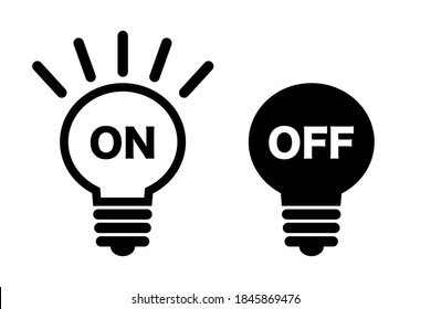 Simple light bulb icon material. Vector illustration.