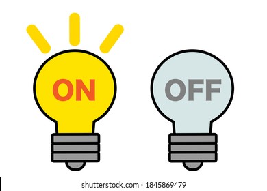 Simple light bulb icon material. Vector illustration.