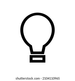 A simple light bulb icon. Vector.