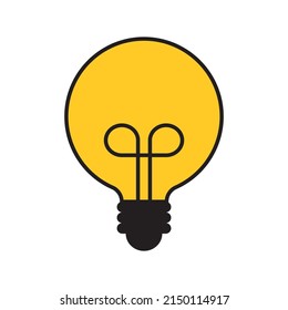 Simple light bulb icon. Vector illustration EPS10