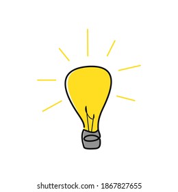 vector libre de ilustración de bombilla simple