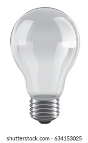 Simple light bulb isolated on white background. Vector illustration. 
