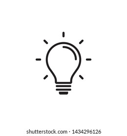 Simple light bulb lamp icon design vector