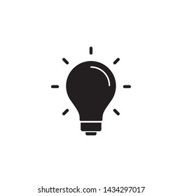 Simple light bulb lamp icon design vector