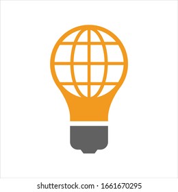 simple light bulb logo design vector template